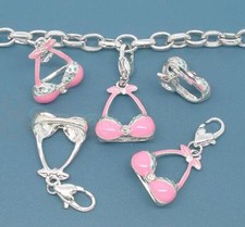 Crystal Bra Clip On Charm Fits Links Of London ~ PLUS FREE PINK GIFT POUCH