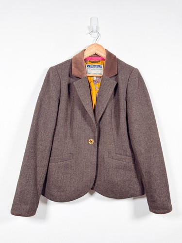 Joules tweed jacket size - size, 14