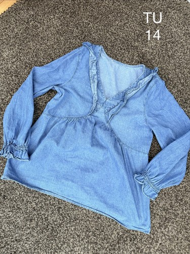 Ladies denim blouse - denim,