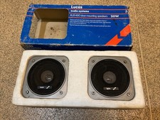 Boxed Lucas Vintage Classic Car Door Speakers With Covers 4 Inch 20W