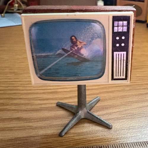 Vintage lundby television - lundby, on