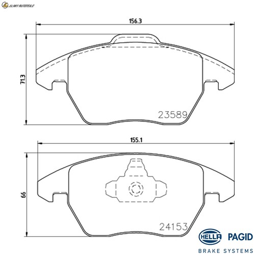 Brake pad set disc - set,