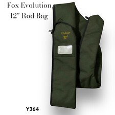 12” Fox Rod Bag Green Evolution Fishing Tackle Carp Padded Zip Up Carry Bag