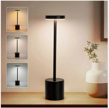 Cordless Rechargeable Metal Table Desk Lamp Touch Control Dimmable Night Light