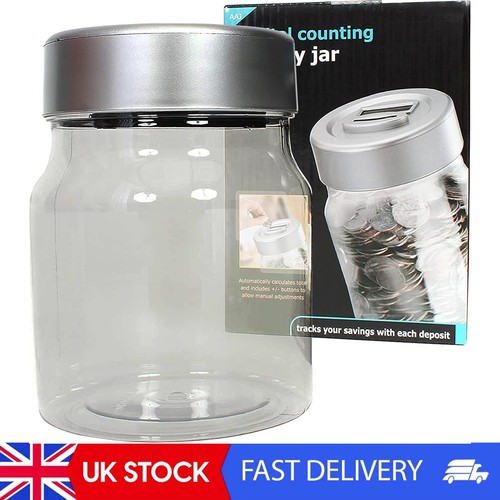 Digital coin counter jar - coin,