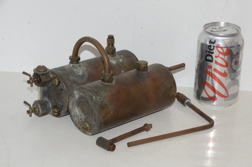 Live steam twin - , boiler
