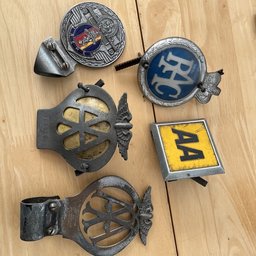 Vintage car badges - vintage, rac