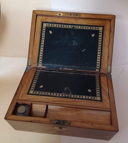 Antique wooden writing slope - wooden,