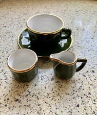 Apilco Green and Gold Coffee/Bistro Set