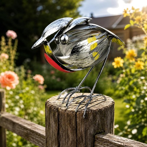 Metal robin garden - metal, ornaments