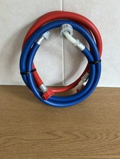 Washing Machine Hoses 1.2m Long - Red And Blue For Hot And Cold Water Supplies