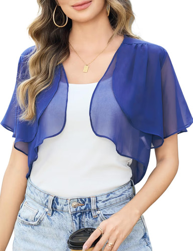 Size women chiffon - chiffon, shrug