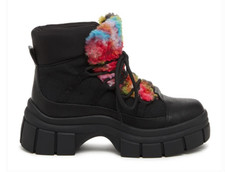 Tiger Black Chunky Boots SZ 6