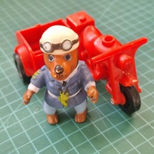 Sgt Murphy figure + bike - Richard Scarry's Puzzletown toys - Playskool 1976
