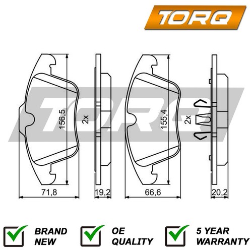 Brake pads set - set, fits