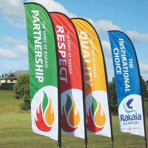 Feather flag custom graphic - flag,