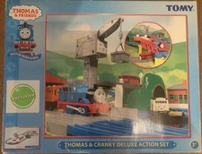 Tomy Thomas and Cranky Deluxe Action Set Motor Road and Rail. 