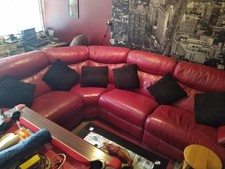 Large double reclining corner sofa