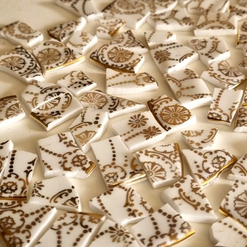 Vintage broken china - china, mosaic