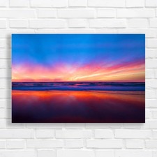 Vibrant Sunset Beach Canvas
