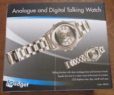 Maplin Gadget Men’s OVO Silver Alloy Metal Analogue & Digital Talking Wristwatch