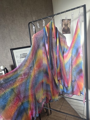Stunning rainbow shawl wrap - stunning,