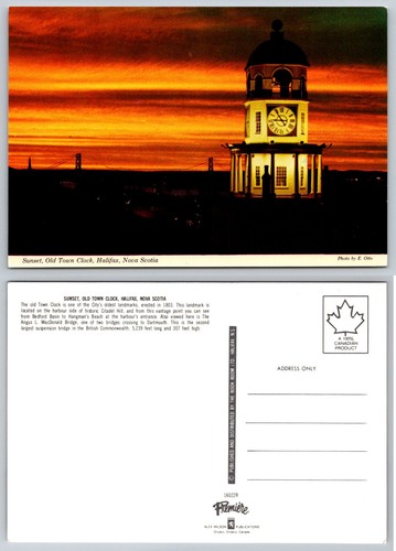Halifax old town clock - halifax, sunset