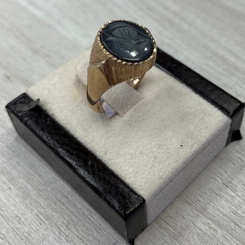 Gents gold ring - 9k,