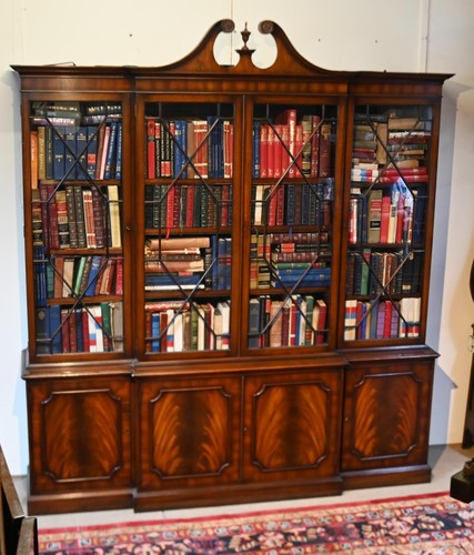 Regency mahogany breakfront - mahogany,