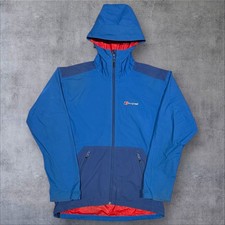 Mens Blue Berghaus Hydroshell Lightweight Hooded Waterproof Jacket (Size M) S770