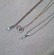 Three Sparkly Necklaces, All Silver Tone - All Lovely. Bargain For All 3!