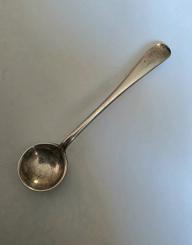 Sterling silver salt spoon - silver,