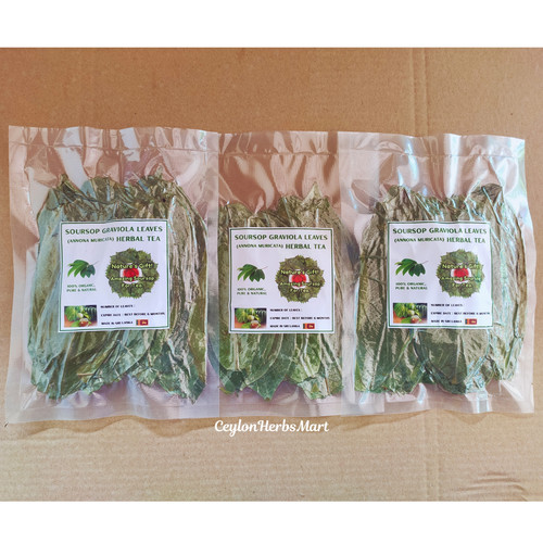 Dried soursop graviola leaves - dried, soursop/graviola