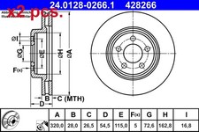 X2 PCS FRONT BRAKE DISC ROTOS