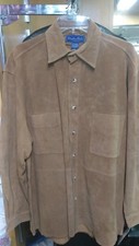 NEW MEN'S STEPHEN GOLD WASHABLE LEATHER SHIRT NWT