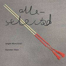 2pc Traditional Straight Ratten Cane 23.62''School Cane with Red Handle & Tassel