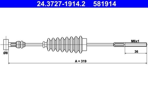 Parking brake cable - brake,