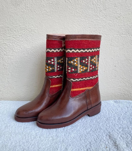 Handcrafted brown genuine - handcrafted,