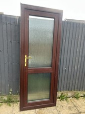 Upvc Door Rosewood On White Double Glazed 