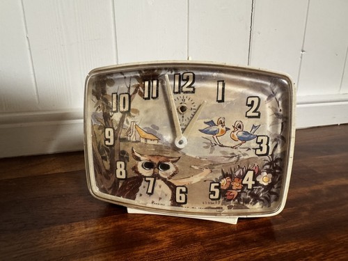 Owl clock vintage rare - owl,
