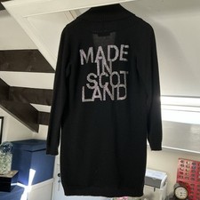 Hawick of Scotland Ladies Black  CashmereJumper With Swarovski Crystals