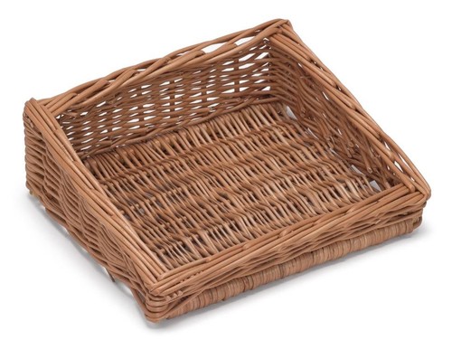 Sloping wicker display basket - sloping,