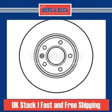 2x Brake Discs Vented For