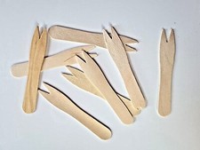 WOODEN CHIP FORKS PARTIES BBQ’S EVENTS WORK 25, 50, 100 OR 1000 FORKS