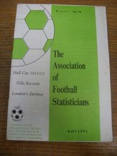 Nov-1991 The Association Of Football Statisticians: Report No 74