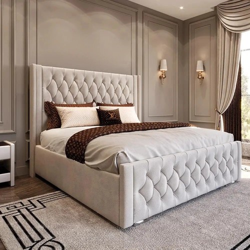 Upholstered ottoman gas - upholstered,