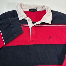 Nautica Rugby Shirt 2XL Red