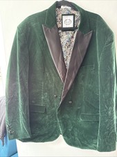 Xposed London Men's Velvet Green Tux Jacket 54
