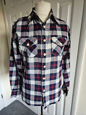 Black/White/Grey/Red Checked Unisex Shirt - 100% Cotton - Chest 38"
