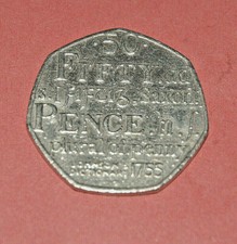 50 pence piece. Circulated